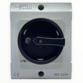 Hauptschalter 4-​Polig 32 A - im Gehäuse IP65 Schwarz